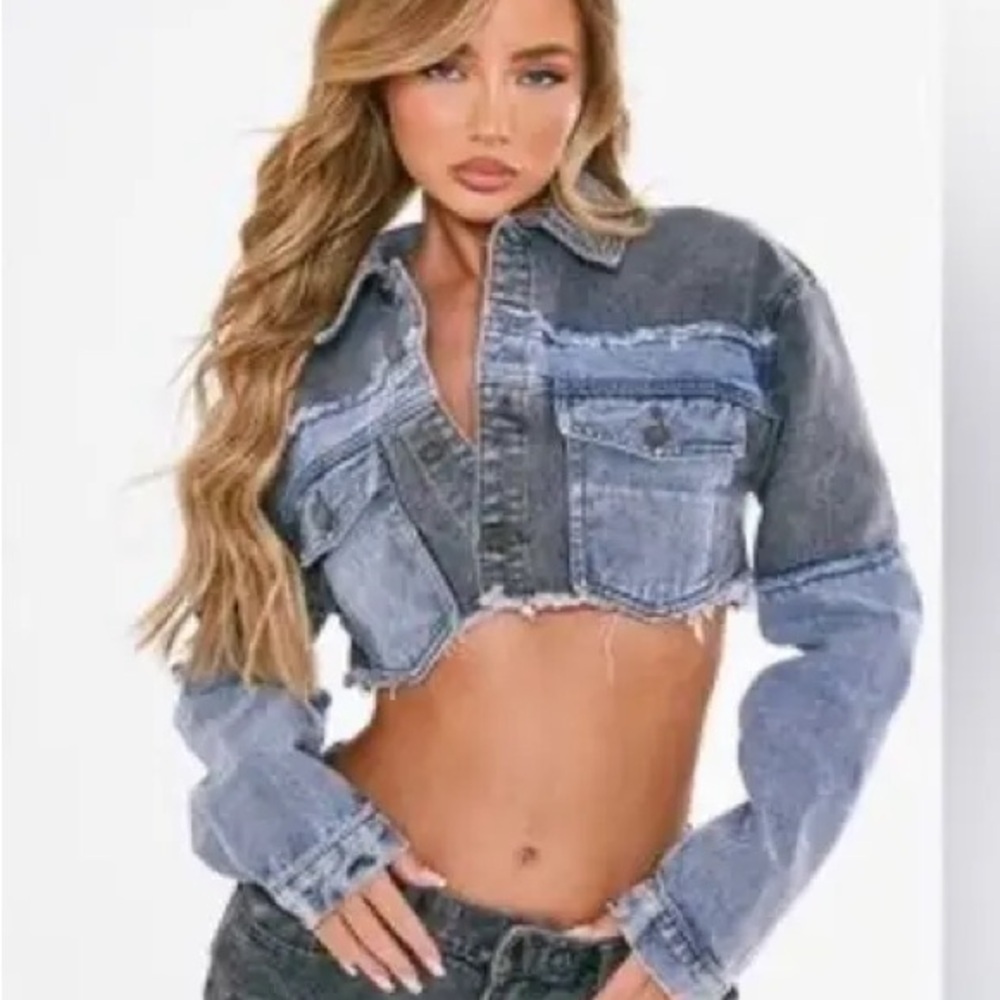 PrettyLittleThing - Stylish Denim Crop Top